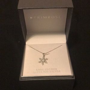 Silver snowflake necklace
